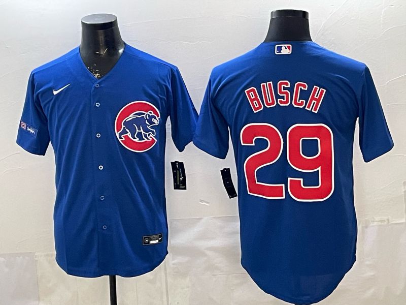 Men 2026 Chicago Cubs #29 Busch Blue Game Nike MLB Jersey style 003